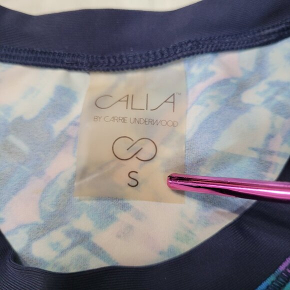 SOLD! Calia by Carrie Underwood Swim Rash Guard Long Sleeve Colorful Rouche - Picture 3 of 11